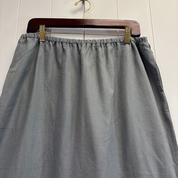 Handmade Womens Trad Wife Homestead Floral Embroidered Skirt Size L Farmgirl - Picture 3 of 6